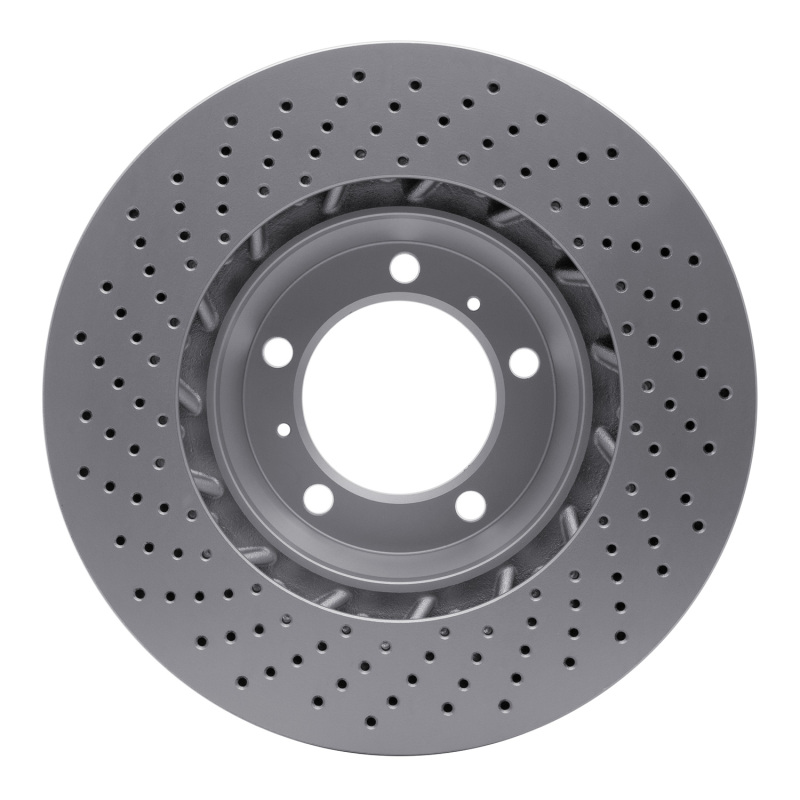 Porsche 718 Cayman Brake Rotor (1) - Right Front - R1 Concepts - GeoSPEC Coated Drill - `99-`23